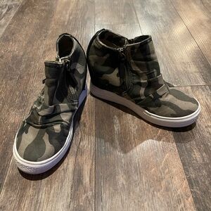 Not Rated Green and Black Wedge Shoes